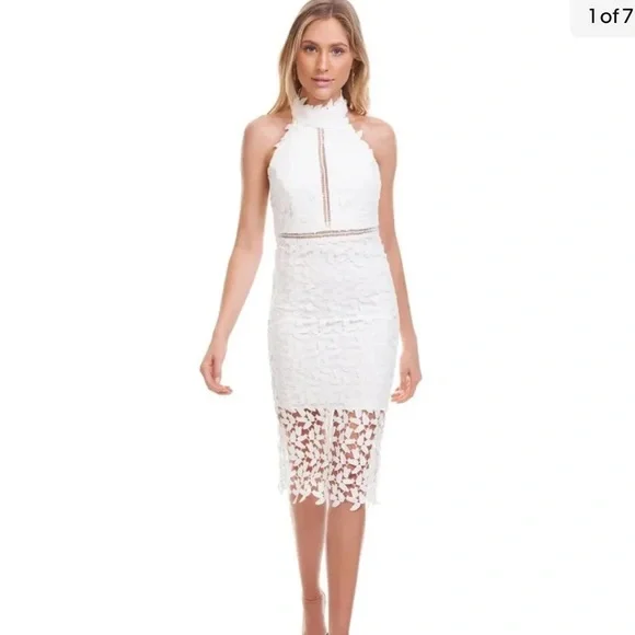 gemma halter lace sheath dress GEMMA HALTER MINI DRESS
